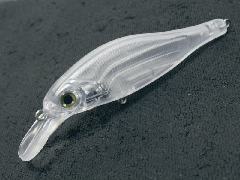 wLure 10 Blank Unpainted Minnow Crankbait Topwater Lipless Jerkbait Fishing Lures (UPM718P10) - Image 2